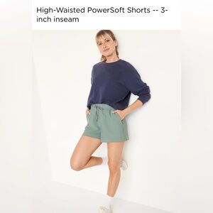 2/$20 / NWT Green/ Grey Short & Stretchy Powersoft Casual Shorts - Old Navy - S